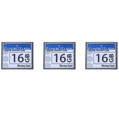 3X Professional Carte Mémoire Compact Flash 16 Gb (Blanc & Bleu)