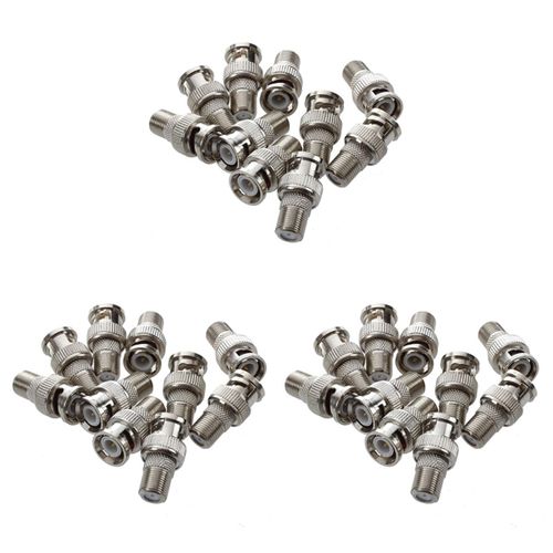 BNC Male A F Cable CCTV Camera Connecteur de Coaxial (Paquet 30)