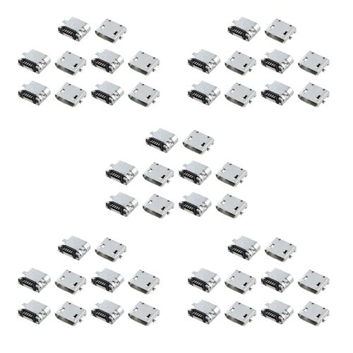 50 Pcs Pieces de Rechange Type B Micro-USB Connecteur Jack Prise Port