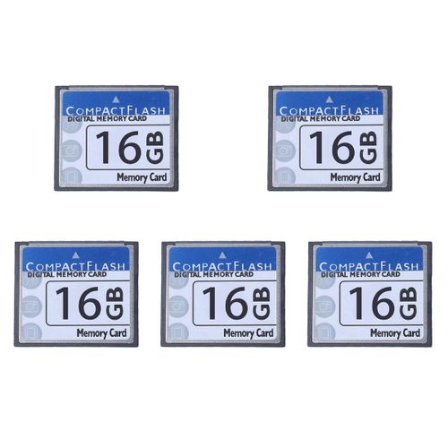 5X Professional Carte Mémoire Compact Flash 16 Gb (Blanc & Bleu)