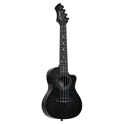 Ortega Ruhz-Ce-Star Horizon Series Concert Ukulele Black Sparkle Ukul?L? Concert ?Lectro-Acoustique Avec Housse