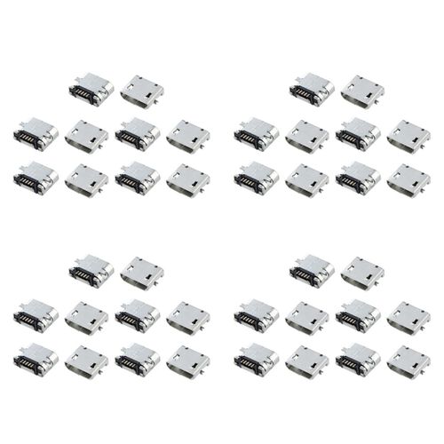 40 Pcs Pieces de Rechange Type B Micro-USB Connecteur Jack Prise Port