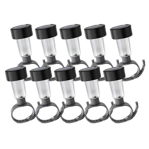 10 Paquets De Lampe Solaire Led Lumières Piscine Étanches Décoration Jardin Clôture Extérieure Pour Cour