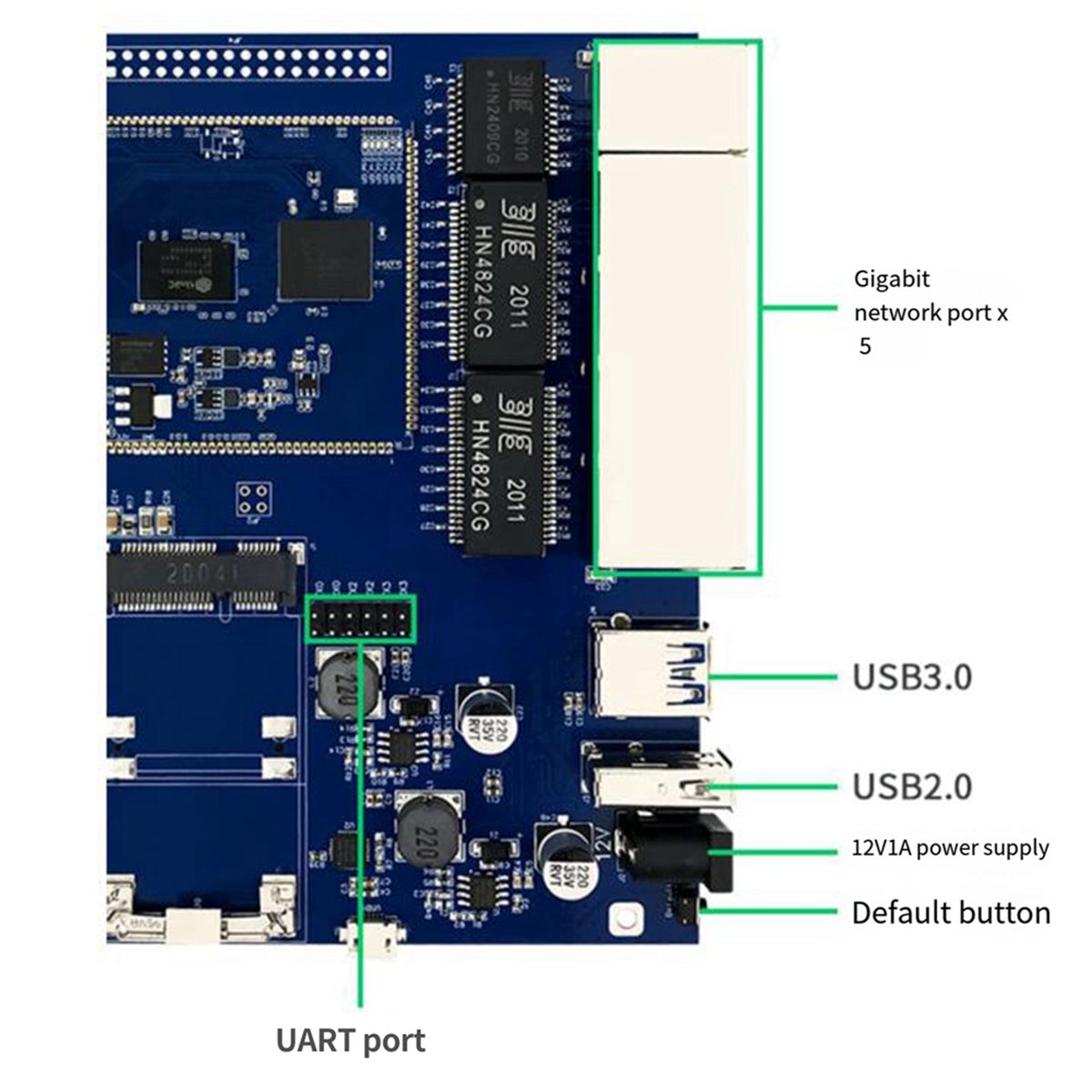 Module Sans WiFi 5G MT7612E Carte Gigabit Double Bande de D... - 4