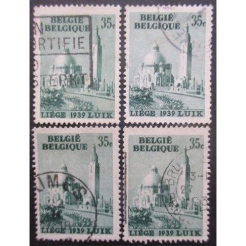 Belgique N°484 X 4 Oblitéré