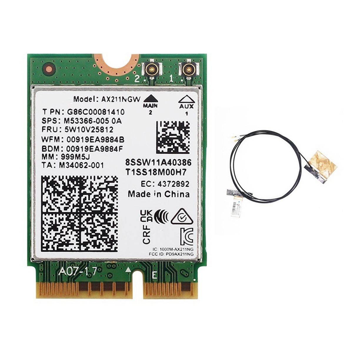3X Carte Wifi Rseau Sans WiFi 6E AX211NGW Tri Bande 2.4G/5G... - 2