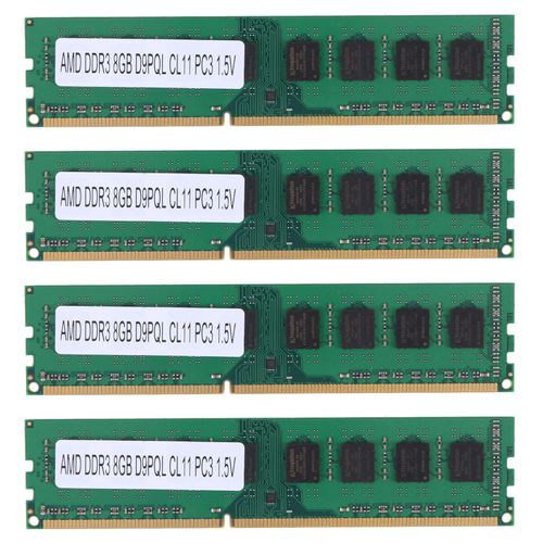 Tsulyn 4X Mémoire de Bureau Ram 8Gb Ddr3 1600Mhz Dimm Seulement pour Amd F2 M2 Ordinateur Pc