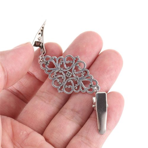 4x Broche De Blouse Pull Cardigan Pour Femme Chale Agrafe Fleurs Canard Col Chemise Retro Fermoirs D' Accessoires Charme Argent