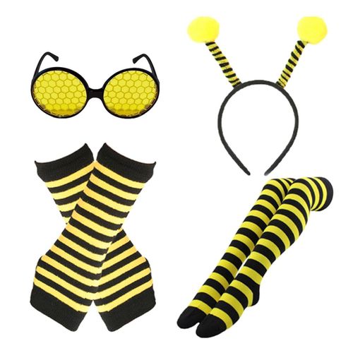 1 Ensemble D'accessoires De Costume Bourdon Pour Femmes, Costumes D'abeille À Miel D'halloween, Vêtements Spectacle Fête Cosplay