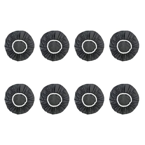 8pcs Bonnet De Douche Imperméable Domestique, Bain, Ensemble Cheveux Élastique Pour Hôtel (Noir) 