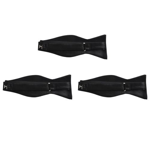 3x Smoking Cravate Noeud Papillon En Satin Pour Les - Noir