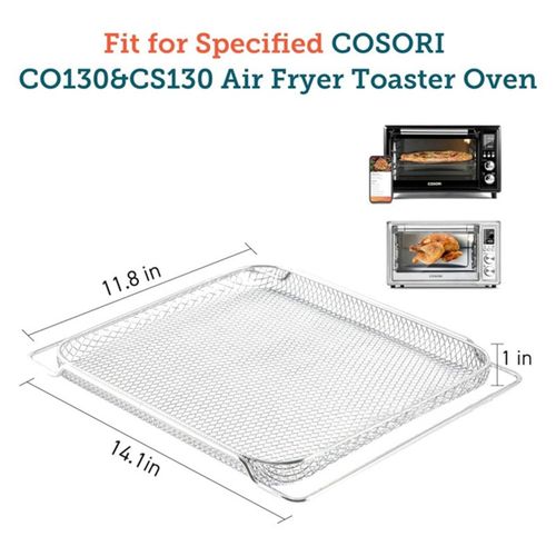 Plateau de Remplacement pour Friteuse à Air CO130/ CS130, Grille-Pain, Panier en Four, Accessoires Acier Inoxydable