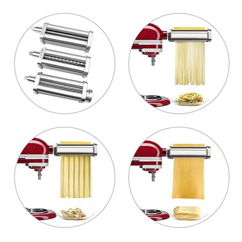 Kit de Presse à Nouilles pour Pasta Maker Acier Inoxydable Pâtes Spaghetti Rouleau Stand Mixer Accessoire Cuisine Outil