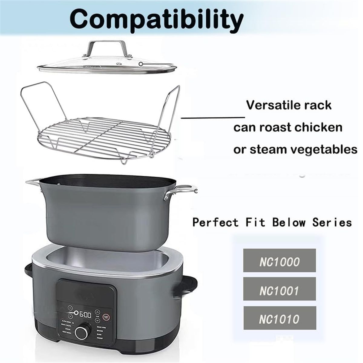 Grille  Vapeur et Rtir - Compatible avec pour Foodi Possib... - 3