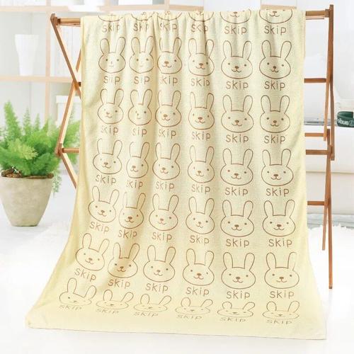 Serviette De Bain En Microcarence Lapin Pour Enfants,Mignon,Grand,Doux,Bébés,Garçons,Filles,Femmes,Serviettes De Plage,Natation,Absorbant,Rond,Séchage Rapide,70x140cm