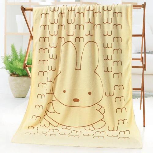 Serviette De Bain En Microcarence Lapin Pour Enfants,Mignon,Grand,Doux,Bébés,Garçons,Filles,Femmes,Serviettes De Plage,Natation,Absorbant,Rond,Séchage Rapide,70x140cm