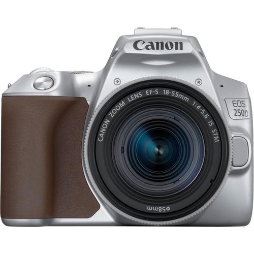 Canon EOS 250D - Appareil photo numérique - Reflex - 24.1 MP - APS-C - 4K / 25 pi/s - 3x zoom optique objectif EF-S 18-55 mm IS STM - Wi-Fi, Bluetooth - argent