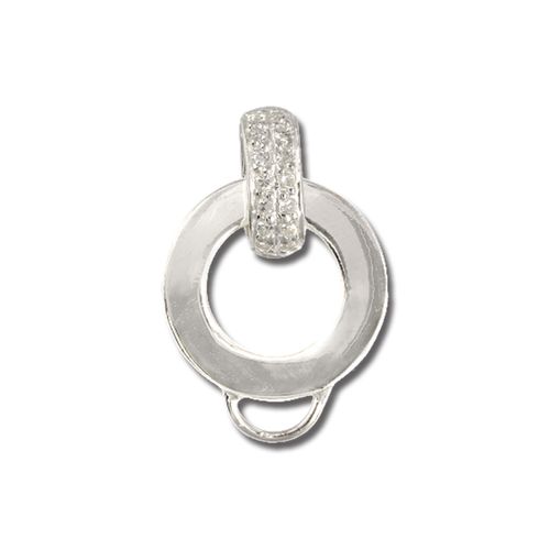 Silberdream Connecteur Charmscarrier Blanc Breloque Femme Argent 925 Origine Fc0063