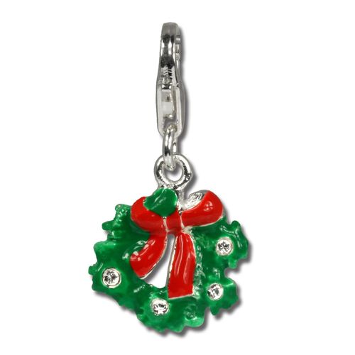 Silberdream Charm Pendentif En Argent Véritable 925 Couronne De Lavent Verte Zircone Fc3102