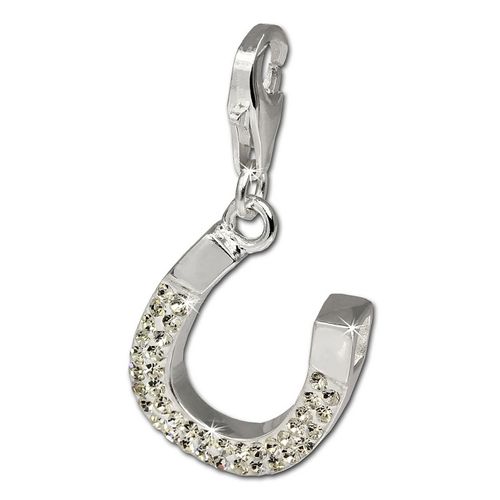 Silberdream Pendentif Femme Breloque Fer À Cheval Blanc Argent Zircone Gsc214w