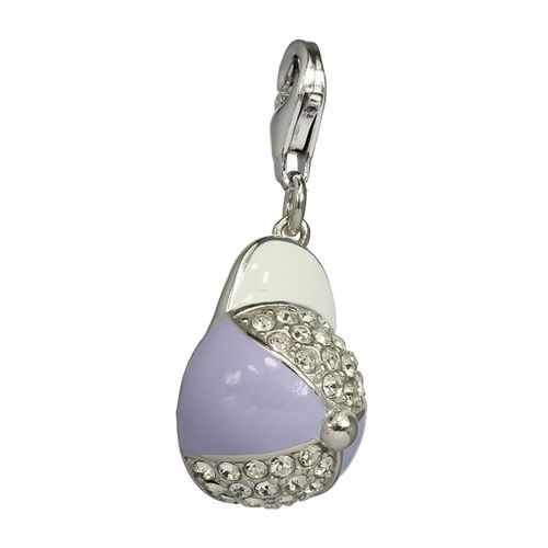 Silberdream Charm Pendentif En Argent Véritable 925 Blanc Violet Casquette De Baseball Zircone Fc663