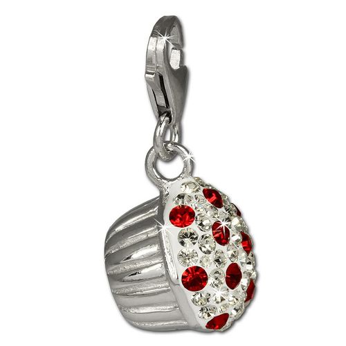 Silberdream Pendentif À Breloque Muffin Rouge Zircone Argent 925 Pour Femme Gsc526r