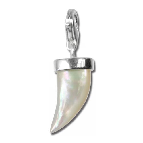 Silberdream Bijoux À Breloques Bracelet En Argent Véritable 925 Pendentif Corne Blanche Fc212w