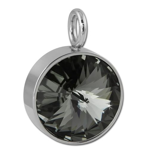 Amello Pendentif Chaîne Zircone Acier Inoxydable Zircone Gris Eshs02k