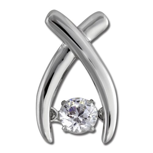 Silberdream Chaîne Pendentif Dames Zircone Mobile Blanc 925 Argent Dsh103w
