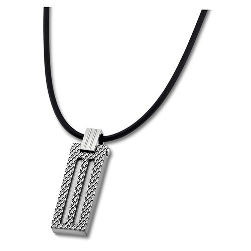 Lotus Style Collier Argent Noir Ls1797-1/1 Acier Inoxydable Homme Jls1797-1-1