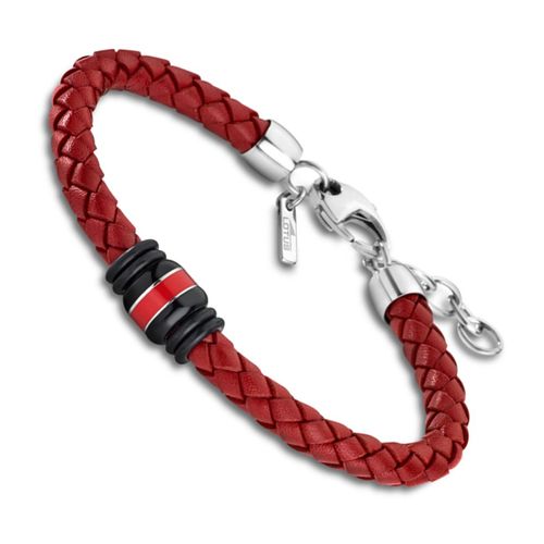 Lotus Style Bracelet Urban Rouge Ls1814-2/2 Bracelet Homme Cuir Jls1814-2-2