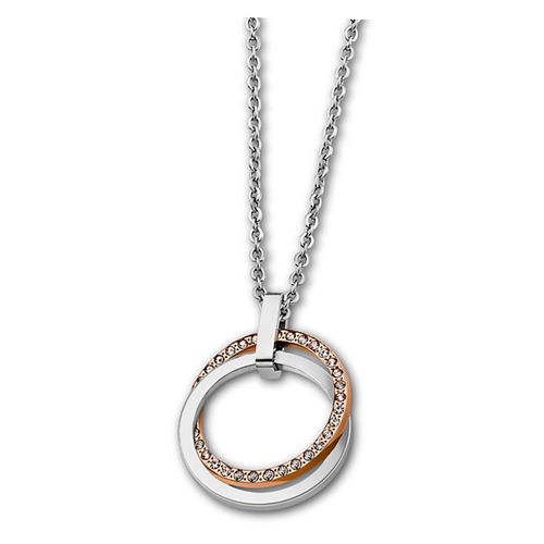Collier Lotus Style Argent Ls1780-1/2 Bijoux Femme Acier Inoxydable Jls1780-1-2