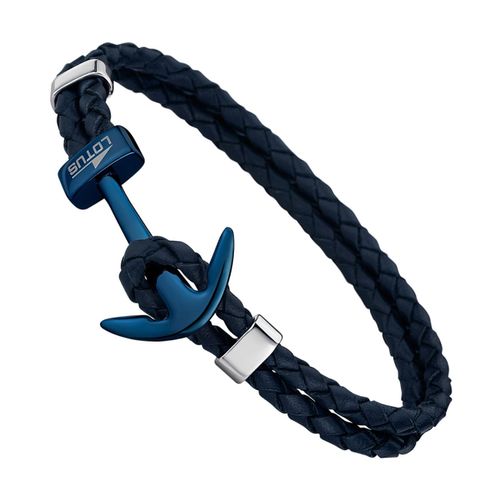 Lotus Style Bracelet Ancre Urbaine Bleu Ls1832-2/A Bijoux Homme Cuir Jls1832-2-A