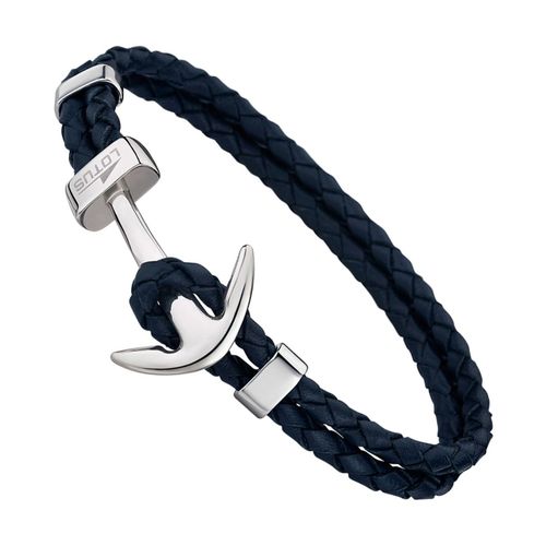 Lotus Style Bracelet Ancre Urbaine Bleu Ls1832-2/4 Bijoux Homme Cuir Jls1832-2-4