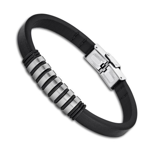 Bracelet Lotus Style Noir Ls1827-2/1 Bijoux Femme/Homme Cuir Jls1827-2-1