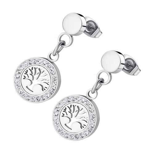 Boucles Doreilles Lotus Style Argent Ls1869-4/1 Boucles Doreilles Clous Femme Acier Inoxydable Jls1869-4-1