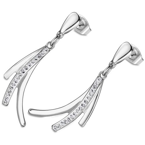 Boucles Doreilles Style Lotus Argent Ls1949-4/1 Boucles Doreilles Clous Femme Acier Inoxydable Jls1949-4-1