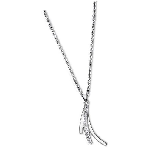 Collier Style Lotus Argent Ls1949-1/1 Bijoux Femme Acier Inoxydable Jls1949-1-1