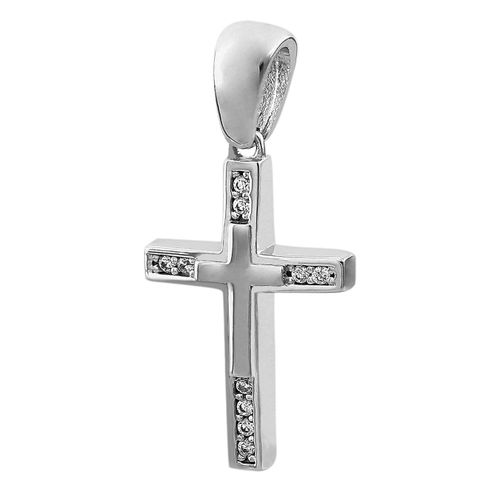 Silberdream Collier Croix Pendentif Zircone Collier Femme Argent 925 Sdh426w