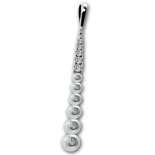 Pendentif Chaîne Silberdream - Boules - Zircone Blanc Argent 925 Femme Sdh4393w