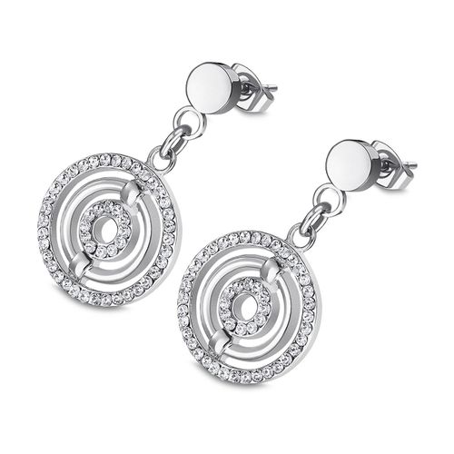 Boucles Doreilles Style Lotus Argent Ls1950-4/1 Boucles Doreilles Clous Femme Acier Inoxydable Jls1950-4-1