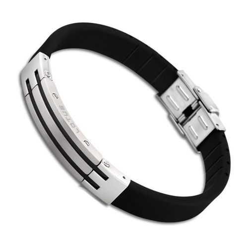 Bracelet Lotus Style Noir Ls1521-2/2 Bijoux Homme Acier Inoxydable Jls1521-2-2