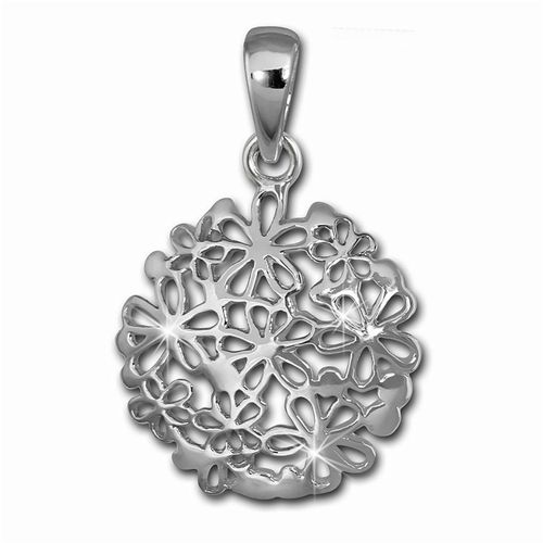 Silberdream Pendentif Chaîne Disque Fleur Argent Sterling, Sans Allergène Sdh456j