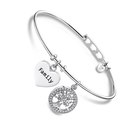 Bracelet Style Lotus, Breloques Argentées, Bijoux Pour Femmes, Acier Inoxydable, Ls2036-2/3 Jls2036-2-3