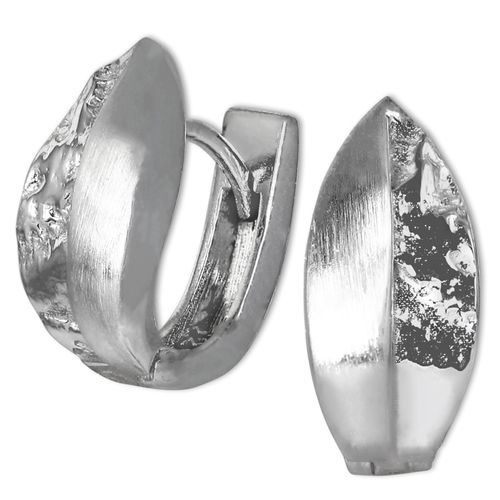 Créoles Pour Femme Silberdream Feuille En Argent Sterling 925 Sdo4402o
