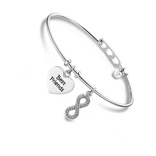 Bracelet Style Lotus, Breloques Argentées, Bijoux Pour Femmes, Acier Inoxydable, Ls2036-2/5 Jls2036-2-5