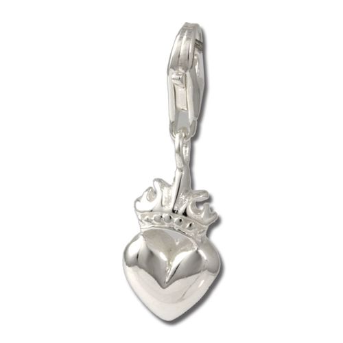 Silberdream Charm 925 Bracelet En Argent Véritable Pendentif Couronne Coeur Fc3061