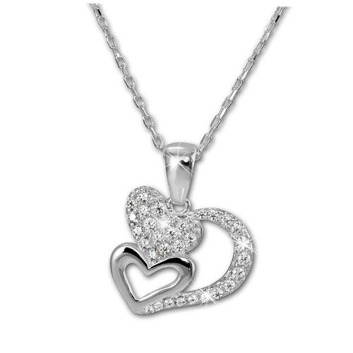 Silberdream Pendentif Coeur Zircone Avec Collier En Argent 925 44,5cm Sdk4983w