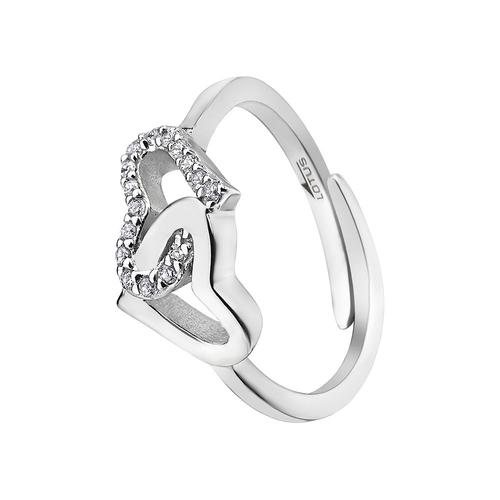 Bague Lotus Silver Hearts Lp1594-3/1 Zircone Femme Argent Véritable 925 Jlp1594-3-1