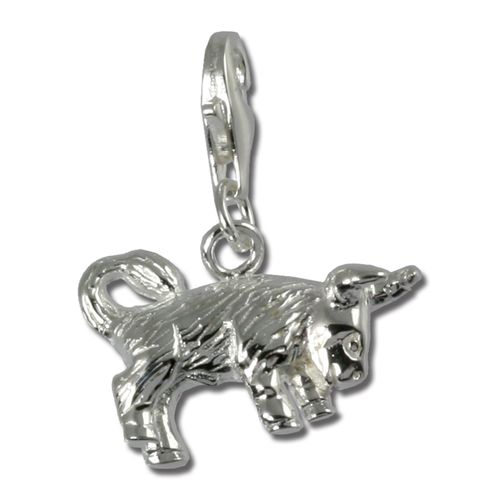Silberdream Bijoux À Breloques 925 Pendentif En Argent Véritable Signe Du Zodiaque Taureau Fc7105